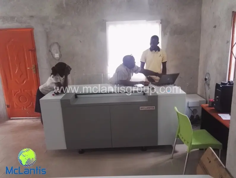 McLantis CTCP machine installed in Aba Nigeria with super printing quality