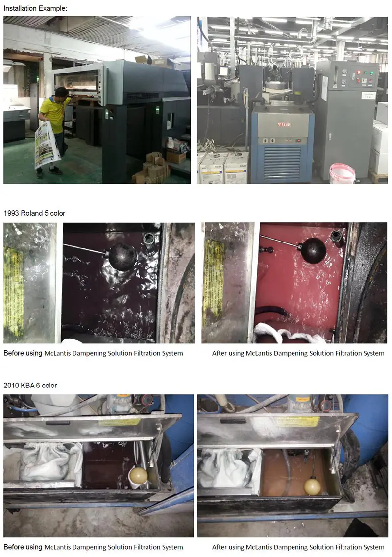 Fountain Solution Recirculation System with Chilling System